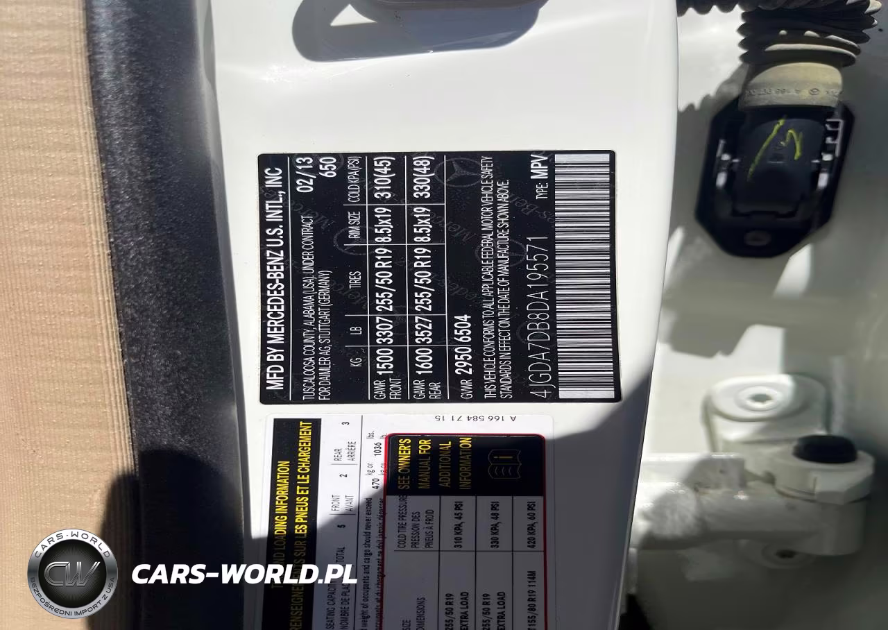 2013 Mercedes-Benz Ml 550 4Matic VIN:4JGDA7DB8DA195571 - 10