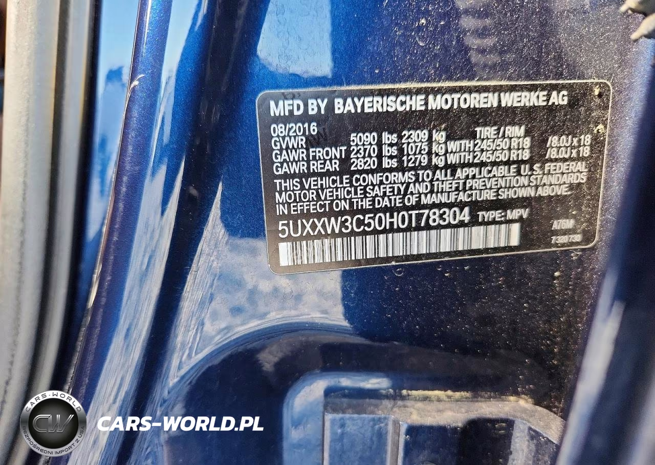 2017 BMW X4 xDrive28I VIN:5UXXW3C50H0T78304 - 13