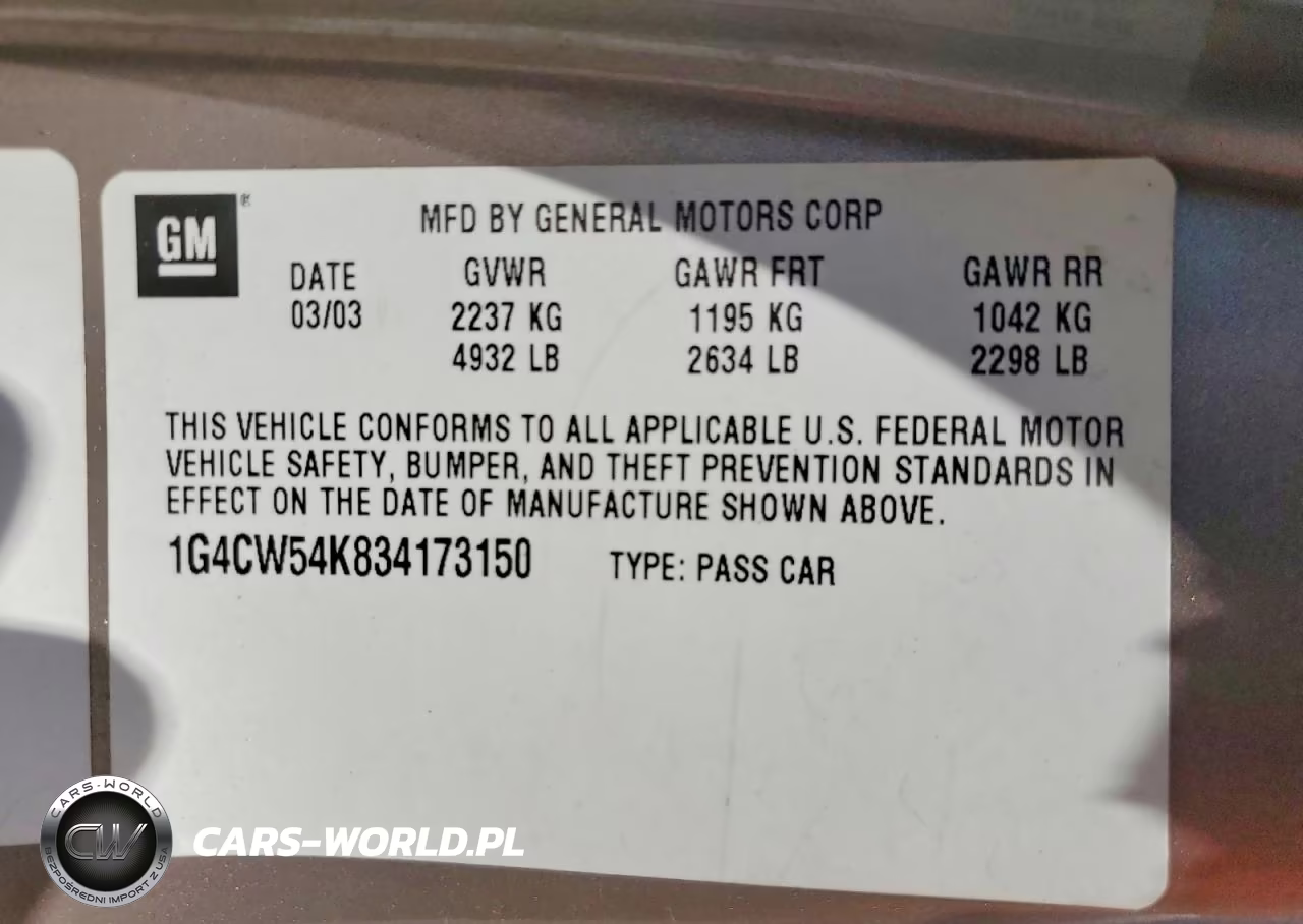 2003 Buick Park Avenue VIN:1G4CW54K834173150 - 12