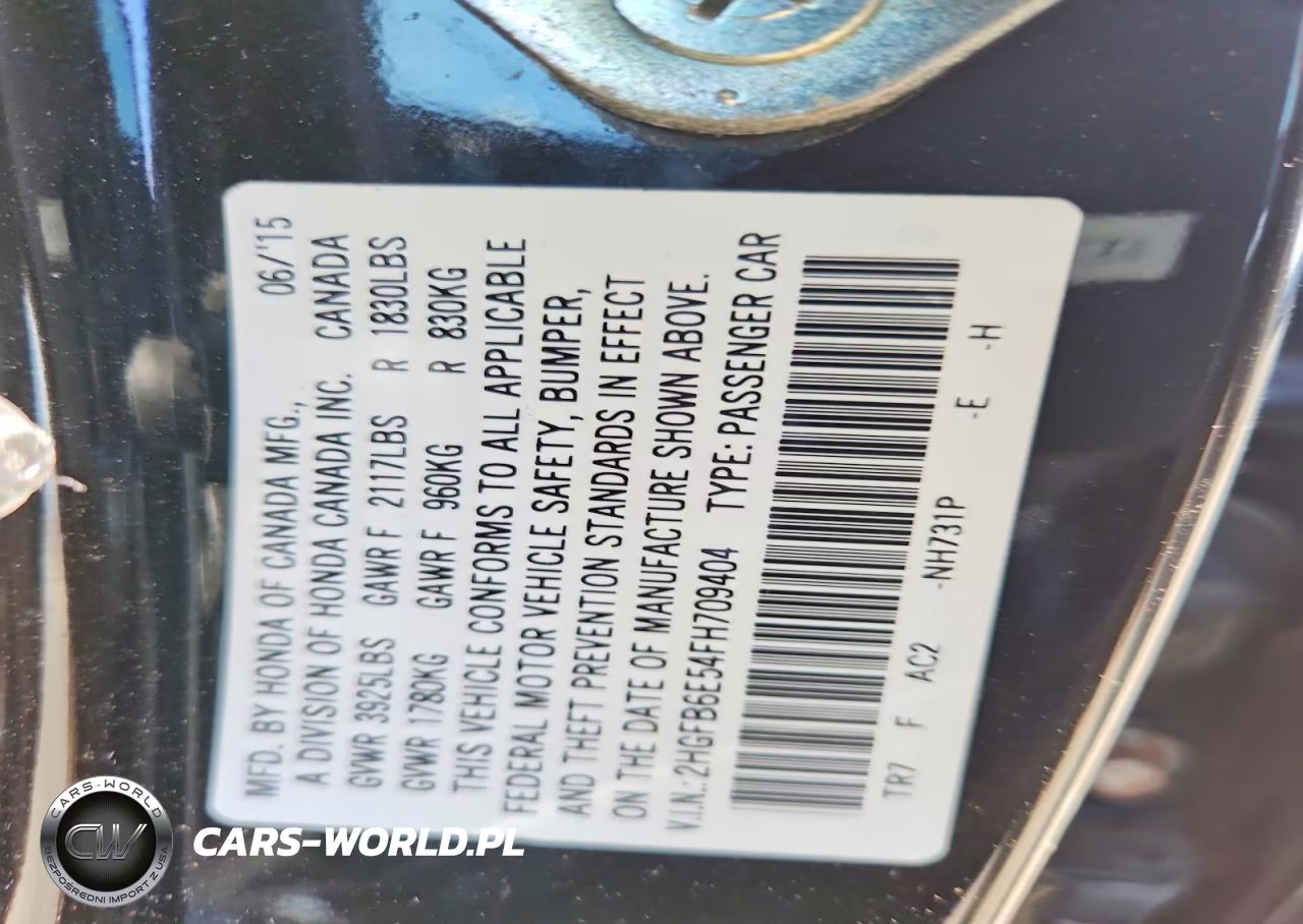 2015 Honda Civic Si VIN:2HGFB6E54FH709404 - 12