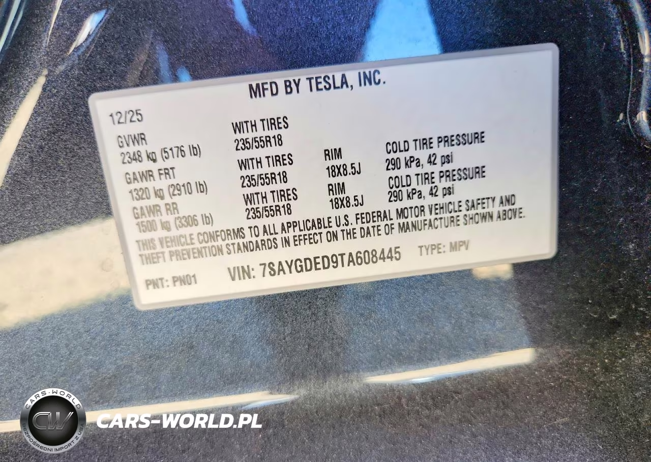 2026 Tesla Model Y VIN:7SAYGDED9TA608445 - 12