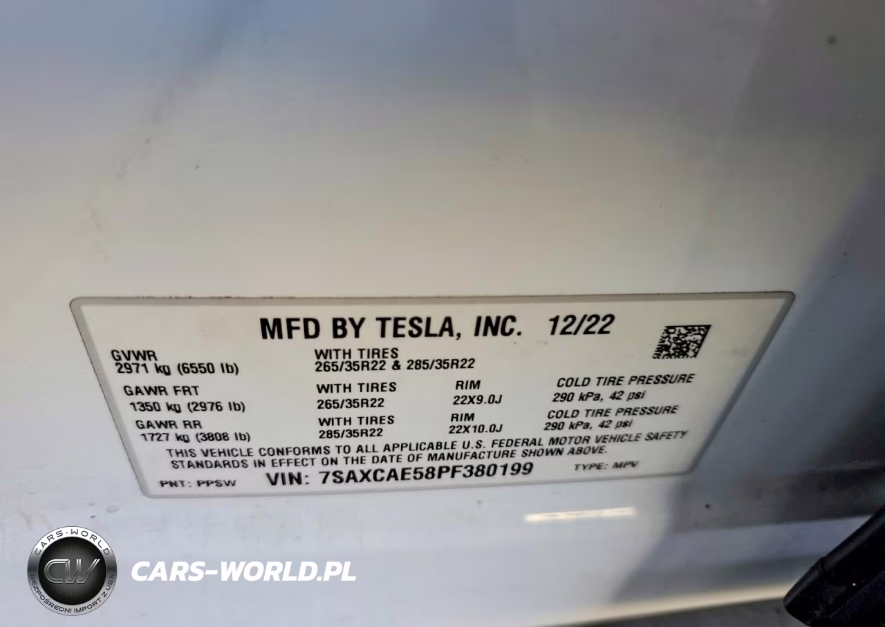 2023 Tesla Model X VIN:7SAXCAE58PF380199 - 12