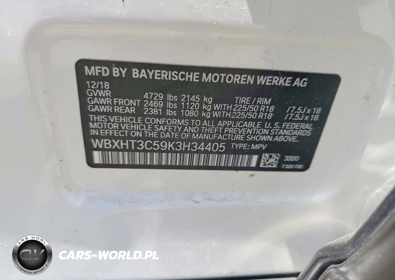 2019 BMW X1 xDrive28I VIN:WBXHT3C59K3H34405 - 12