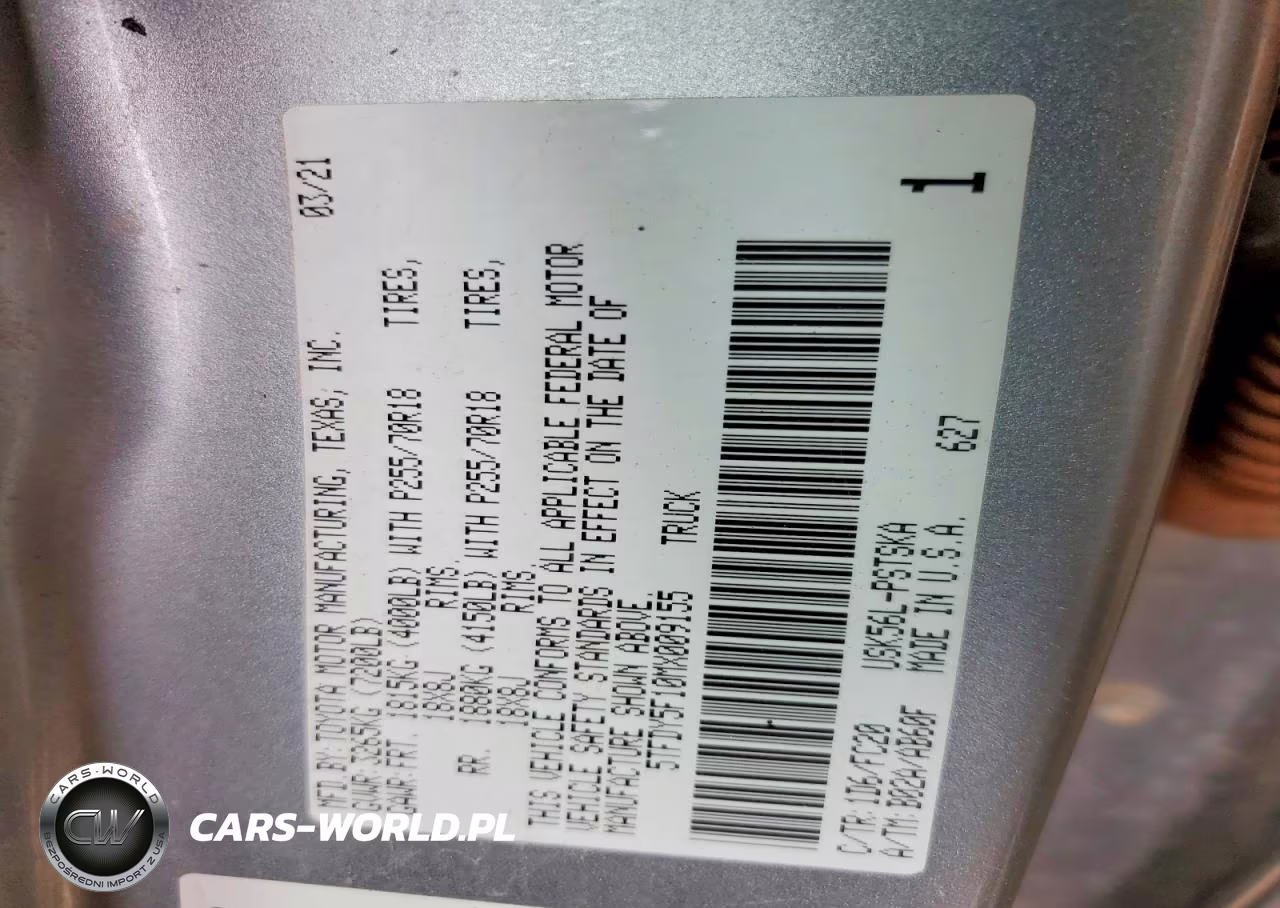 2021 Toyota Tundra Sr5 VIN:5TFDY5F10MX009155 - 13