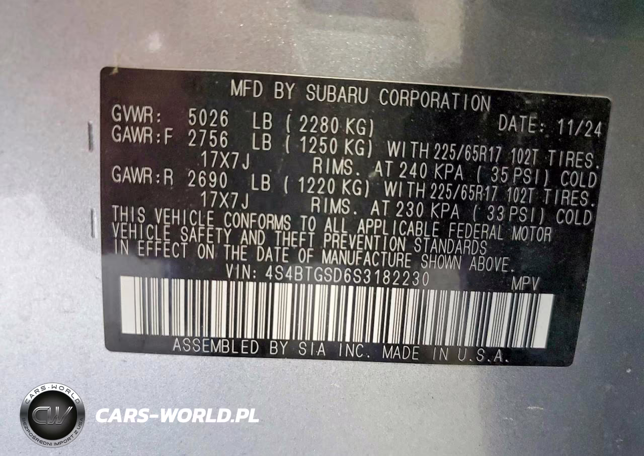 2025 Subaru Outback Wilderness VIN:4S4BTGSD6S3182230 - 14
