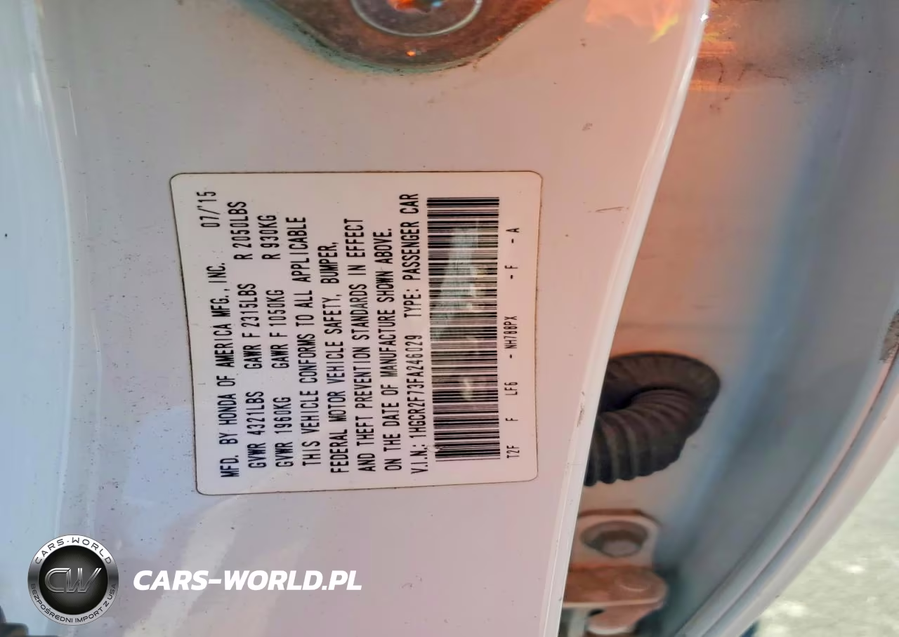 2015 Honda Accord Ex VIN:1HGCR2F73FA246029 - 12