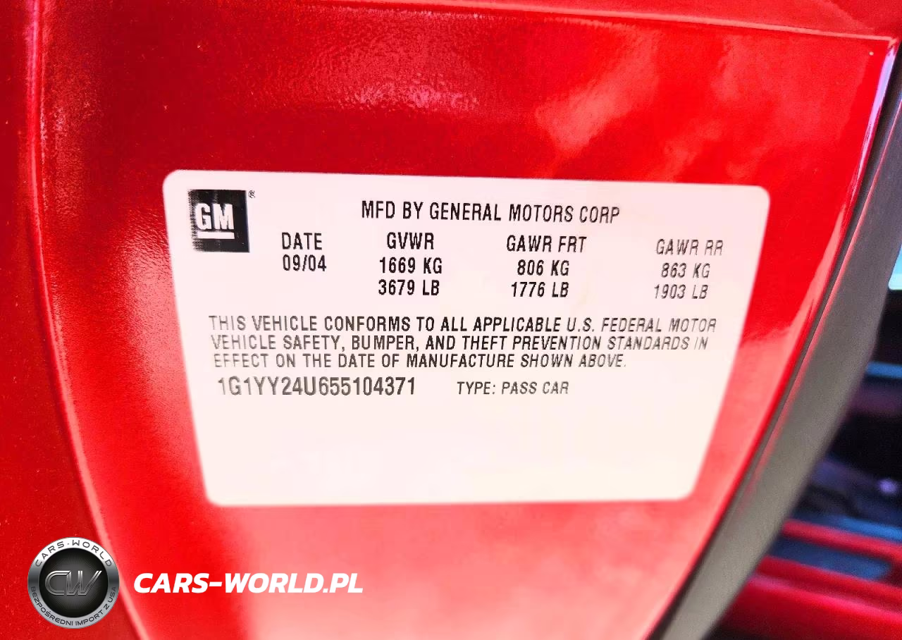 2005 Chevrolet Corvette VIN:1G1YY24U655104371 - 12