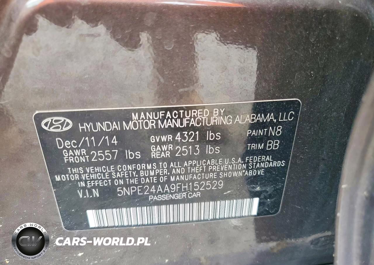 2015 Hyundai Sonata Eco VIN:5NPE24AA9FH152529 - 12