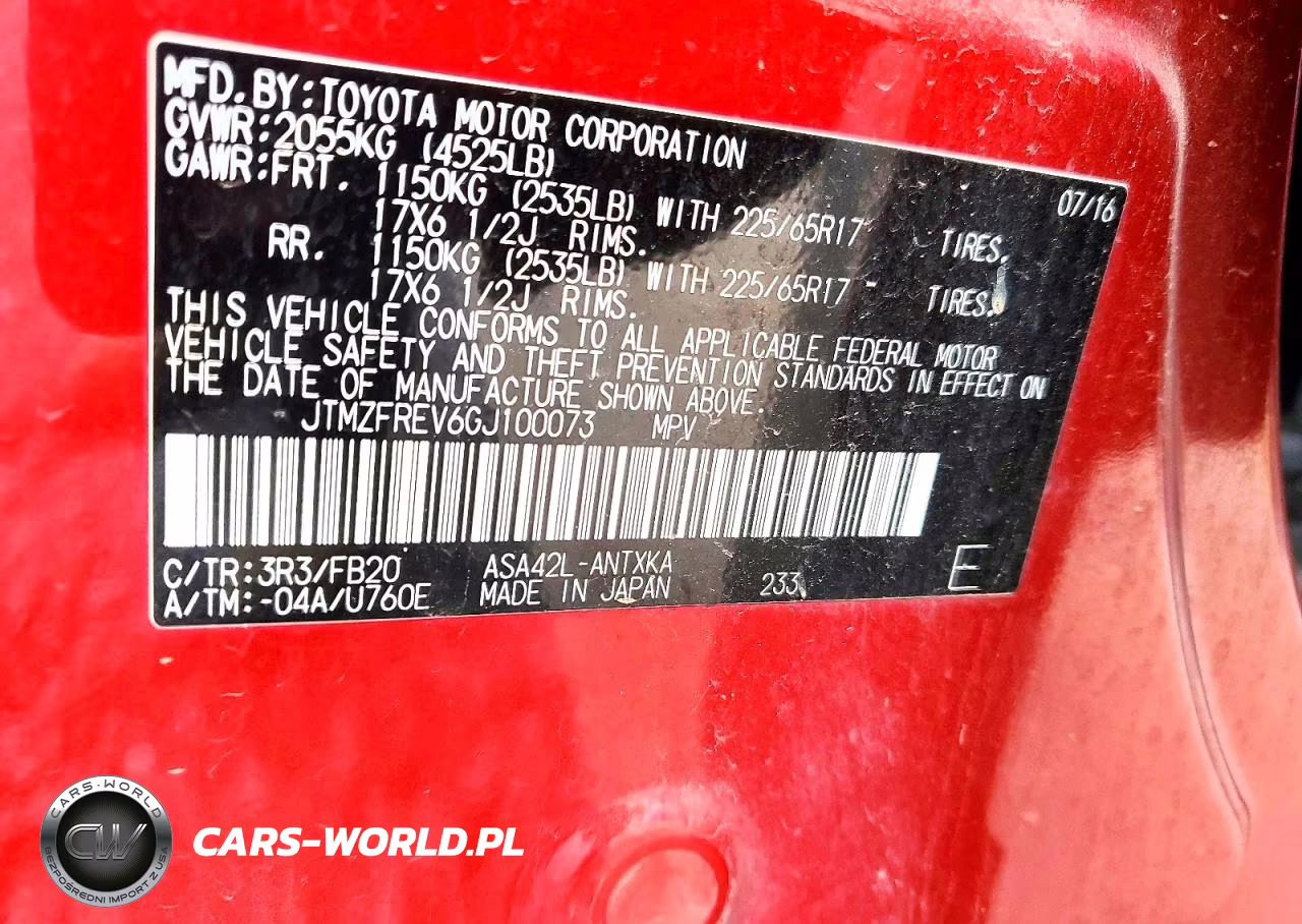 2016 Toyota Rav4 Le VIN:JTMZFREV6GJ100073 - 12