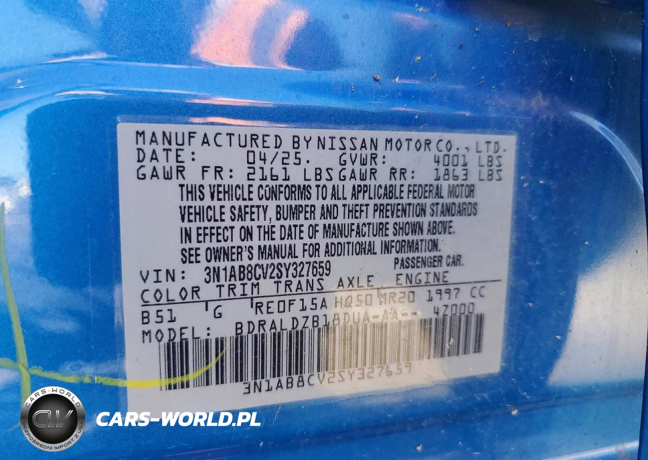 2025 Nissan Sentra Sv VIN:3N1AB8CV2SY327659 - 13
