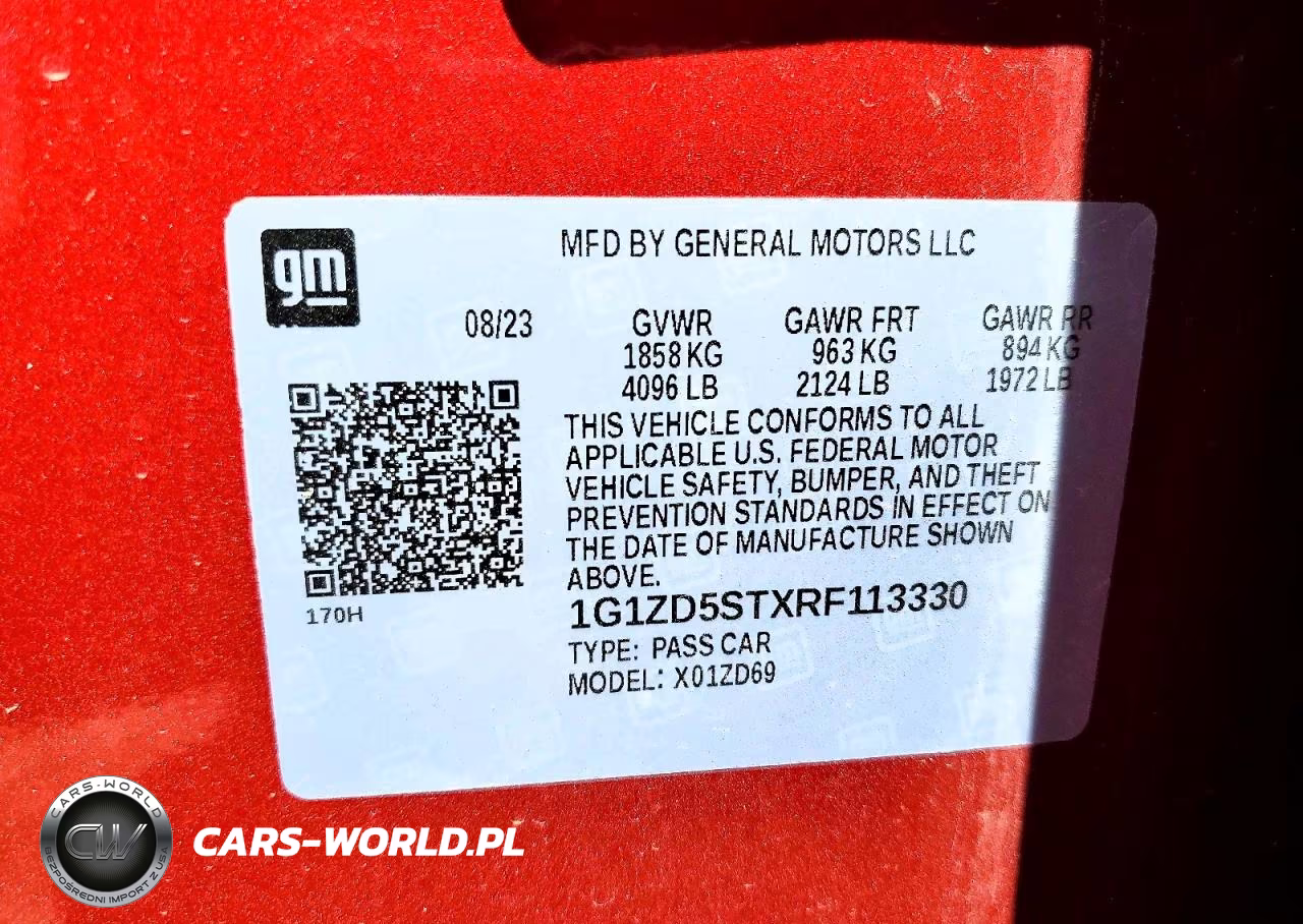 2024 Chevrolet Malibu Lt VIN:1G1ZD5STXRF113330 - 12