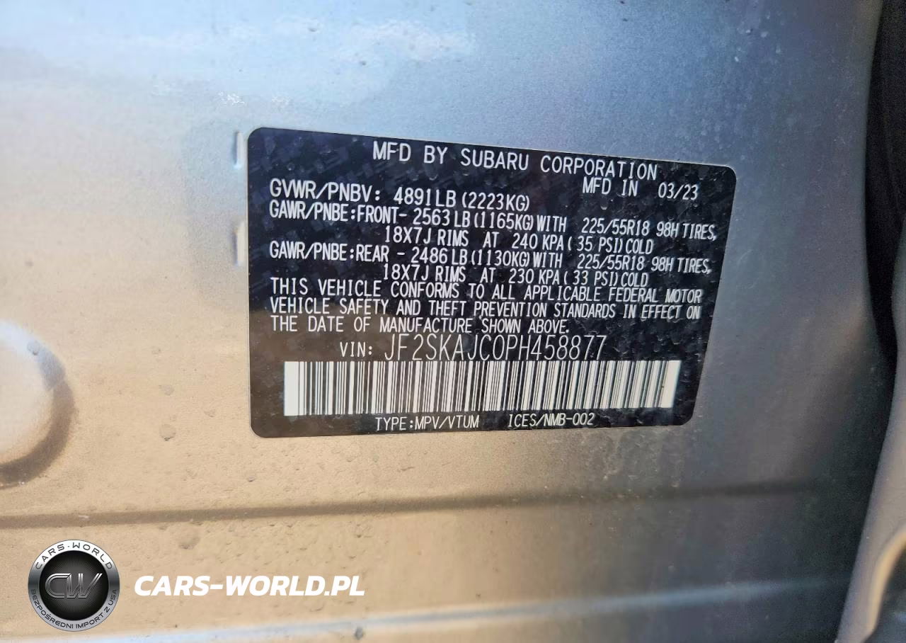 2023 Subaru Forester Sport VIN:JF2SKAJC0PH458877 - 12