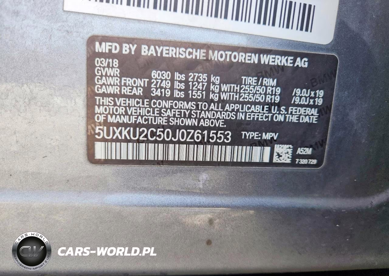 2018 BMW X6 xDrive35I VIN:5UXKU2C50J0Z61553 - 13
