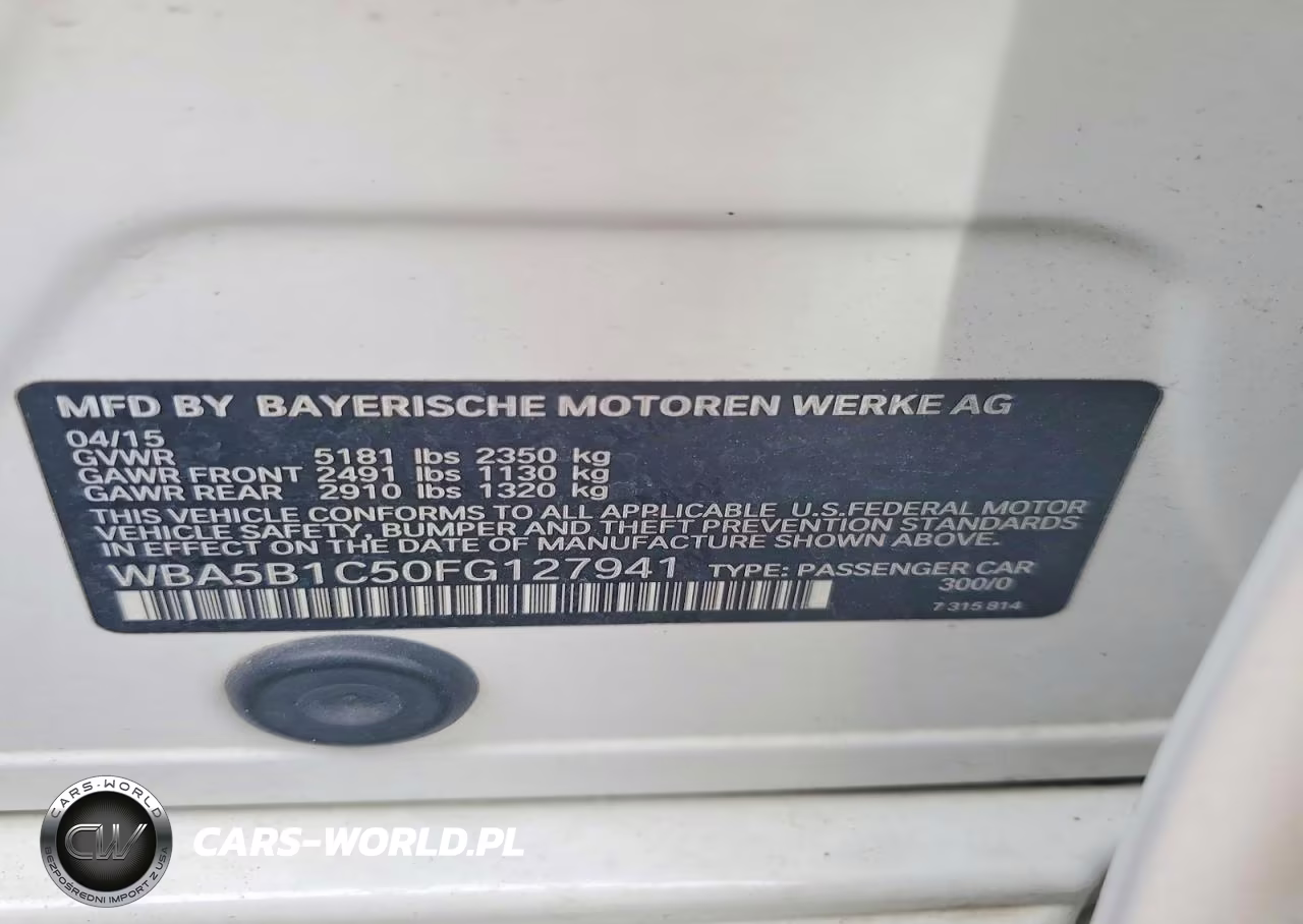 2015 BMW 535 I VIN:WBA5B1C50FG127941 - 12