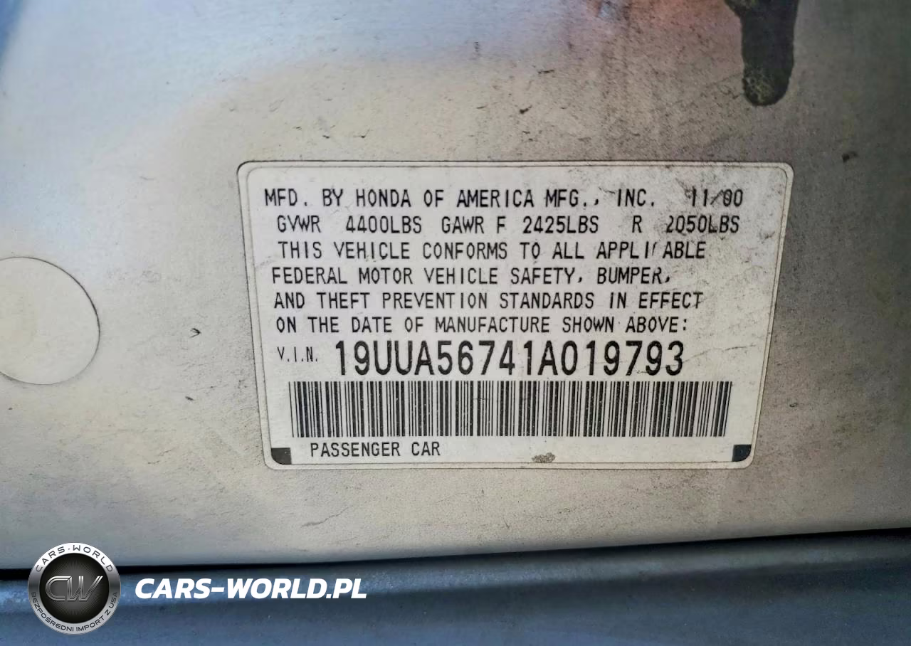 2001 Acura 3.2Tl VIN:19UUA56741A019793 - 13