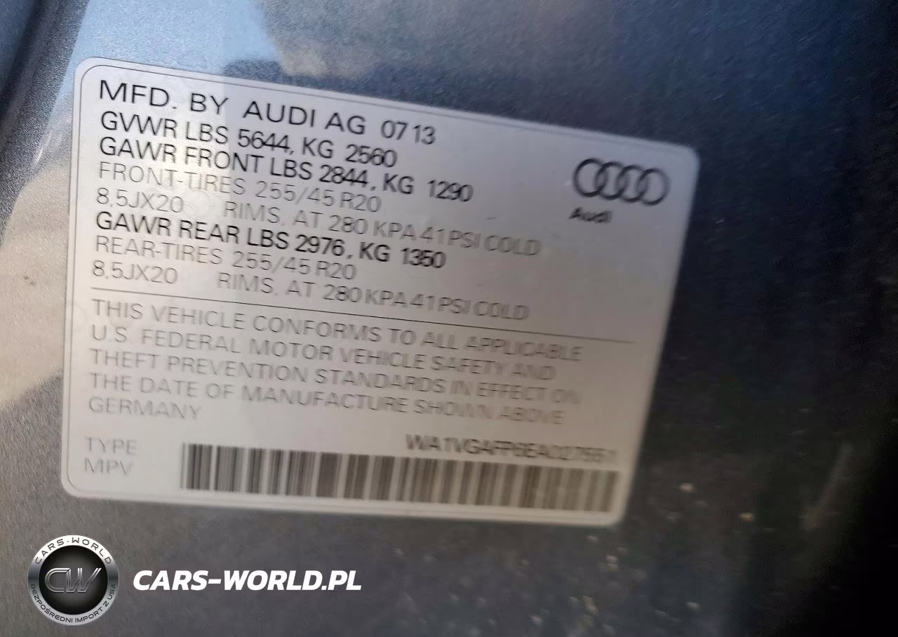 2014 Audi Sq5 Prestige VIN:WA1VGAFP6EA027551 - 12