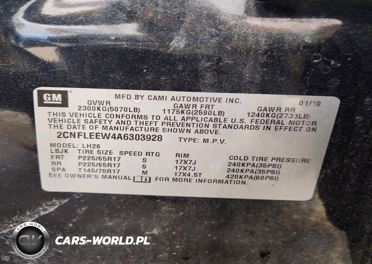 2010 Chevrolet Equinox Lt VIN:2CNFLEEW4A6303928 - 12