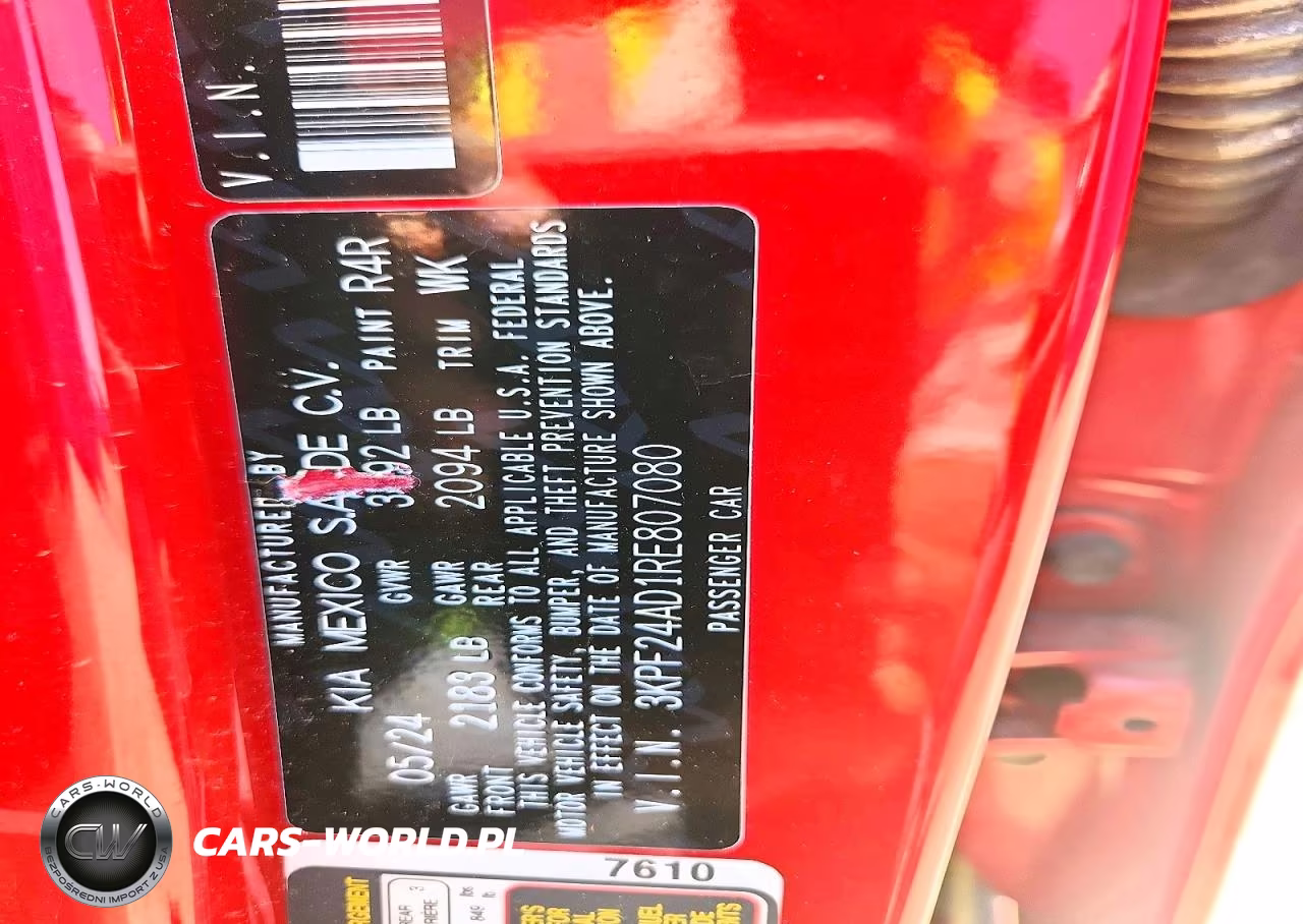 2024 Kia Forte Lxs VIN:3KPF24AD1RE807080 - 13