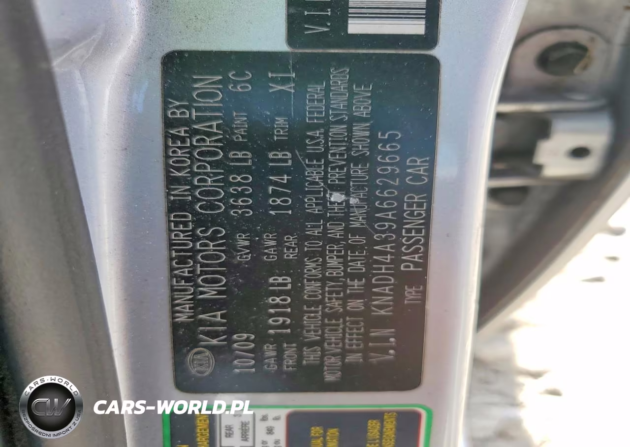 2010 Kia Rio Base VIN:KNADH4A39A6629665 - 13