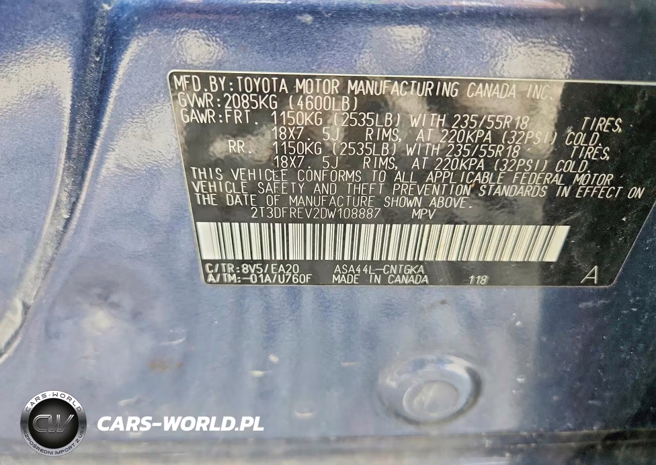 2013 Toyota Rav 4 Limited VIN:2T3DFREV2DW108887 - 13