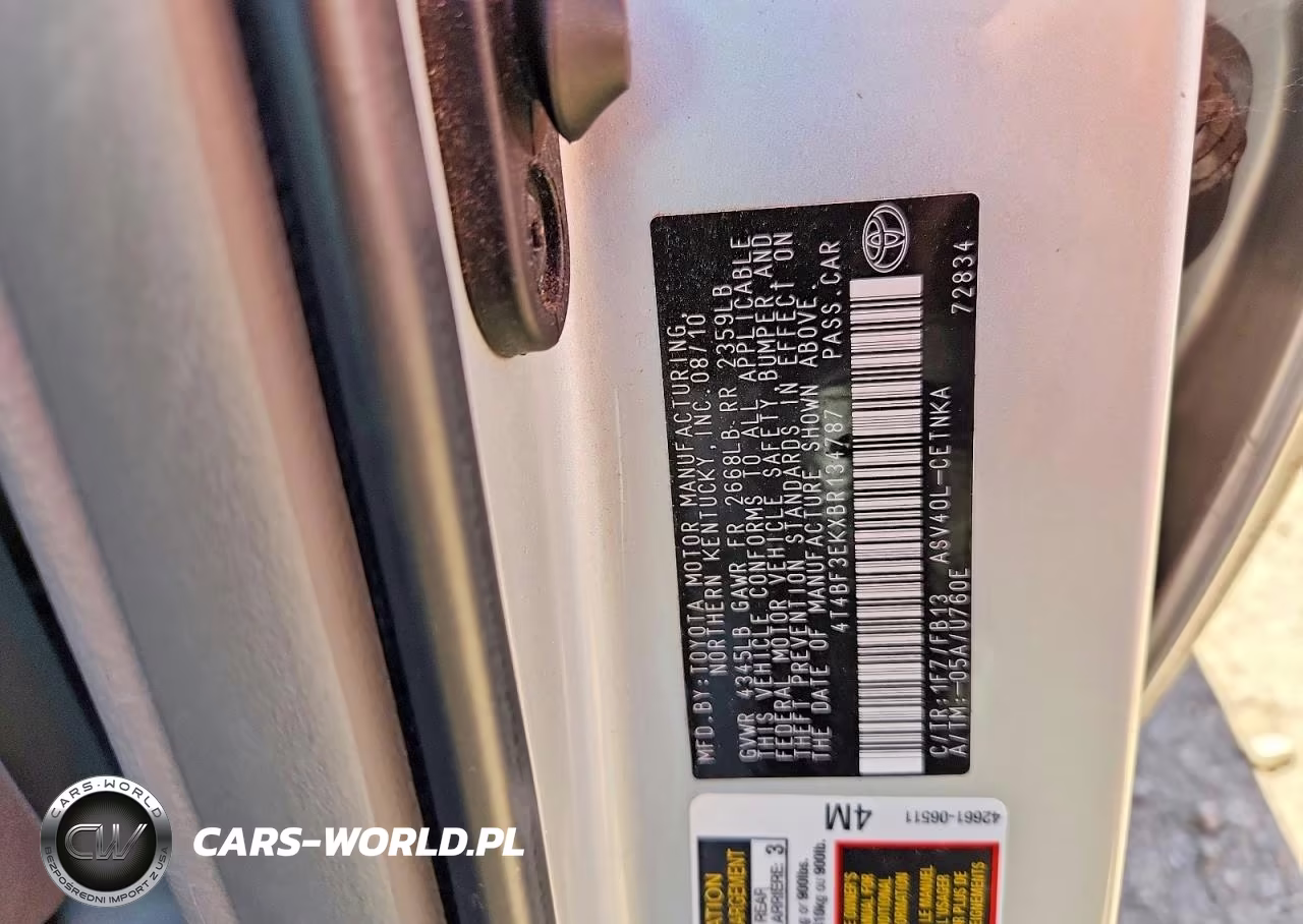 2011 Toyota Camry Le VIN:4T4BF3EKXBR134787 - 12