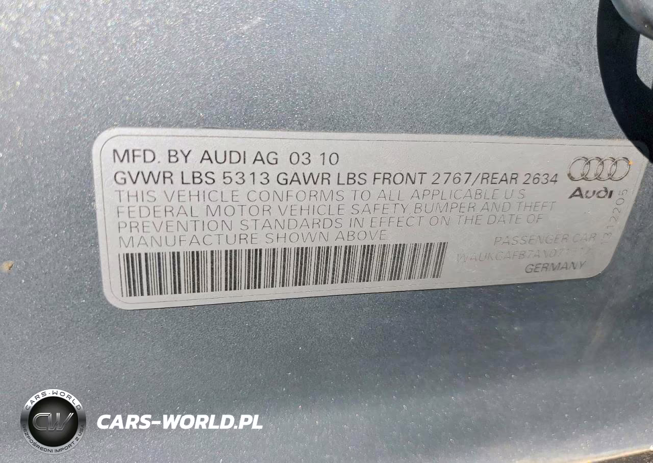 2010 Audi A6 Prestige VIN:WAUKGAFB7AN071717 - 12