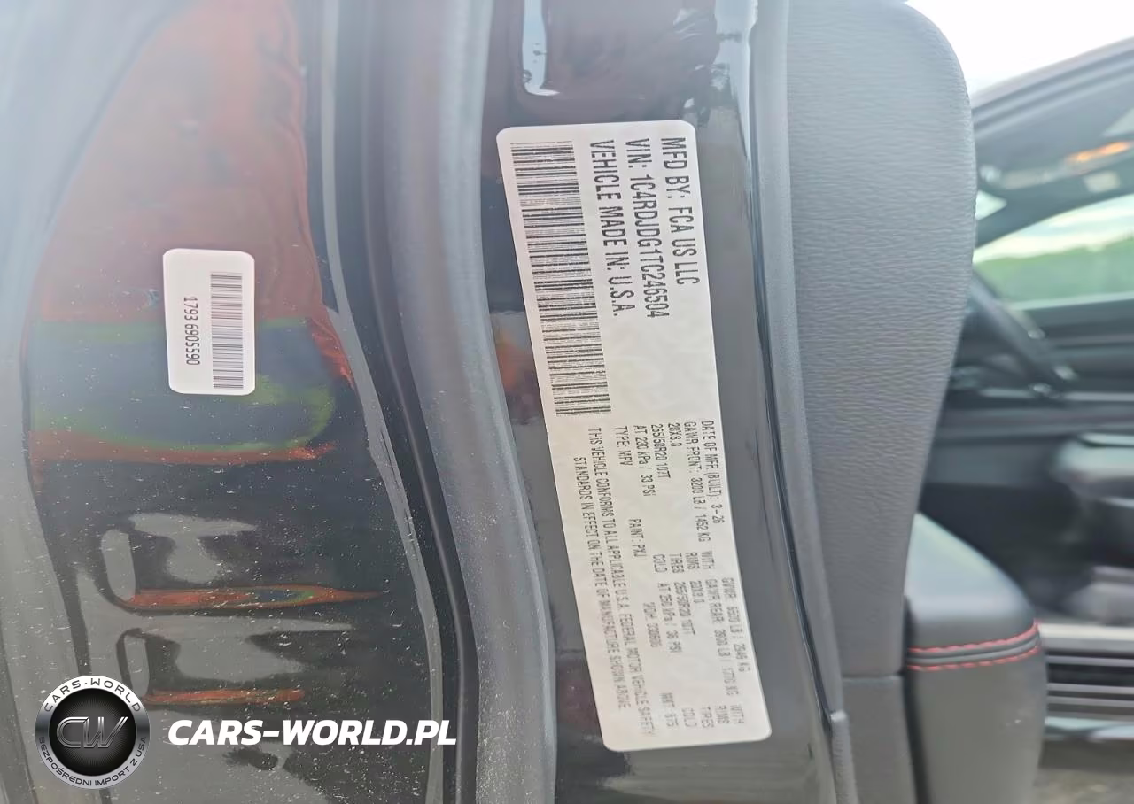 2026 Dodge Durango Gt VIN:1C4RDJDG1TC246504 - 14