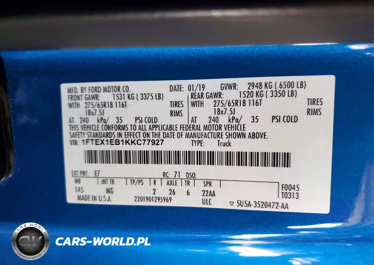 2019 Ford F150 Super Cab VIN:1FTEX1EB1KKC77927 - 12
