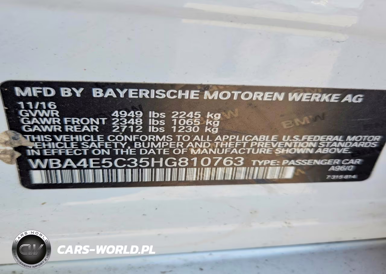 2017 BMW 440Xi Gran Coupe VIN:WBA4E5C35HG810763 - 12