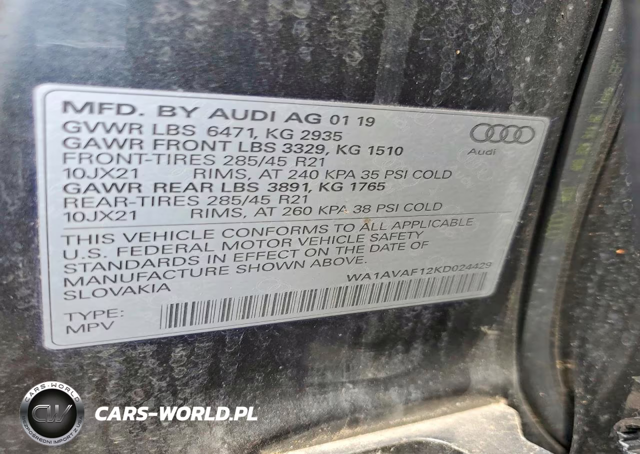 2019 Audi Q8 Premium VIN:WA1AVAF12KD024429 - 13