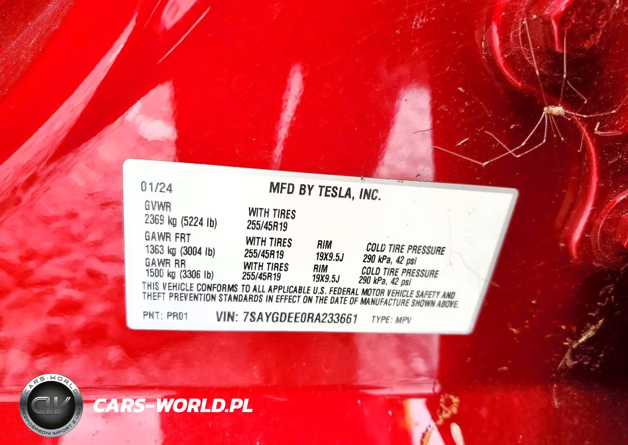 2024 Tesla Model Y VIN:7SAYGDEE0RA233661 - 12