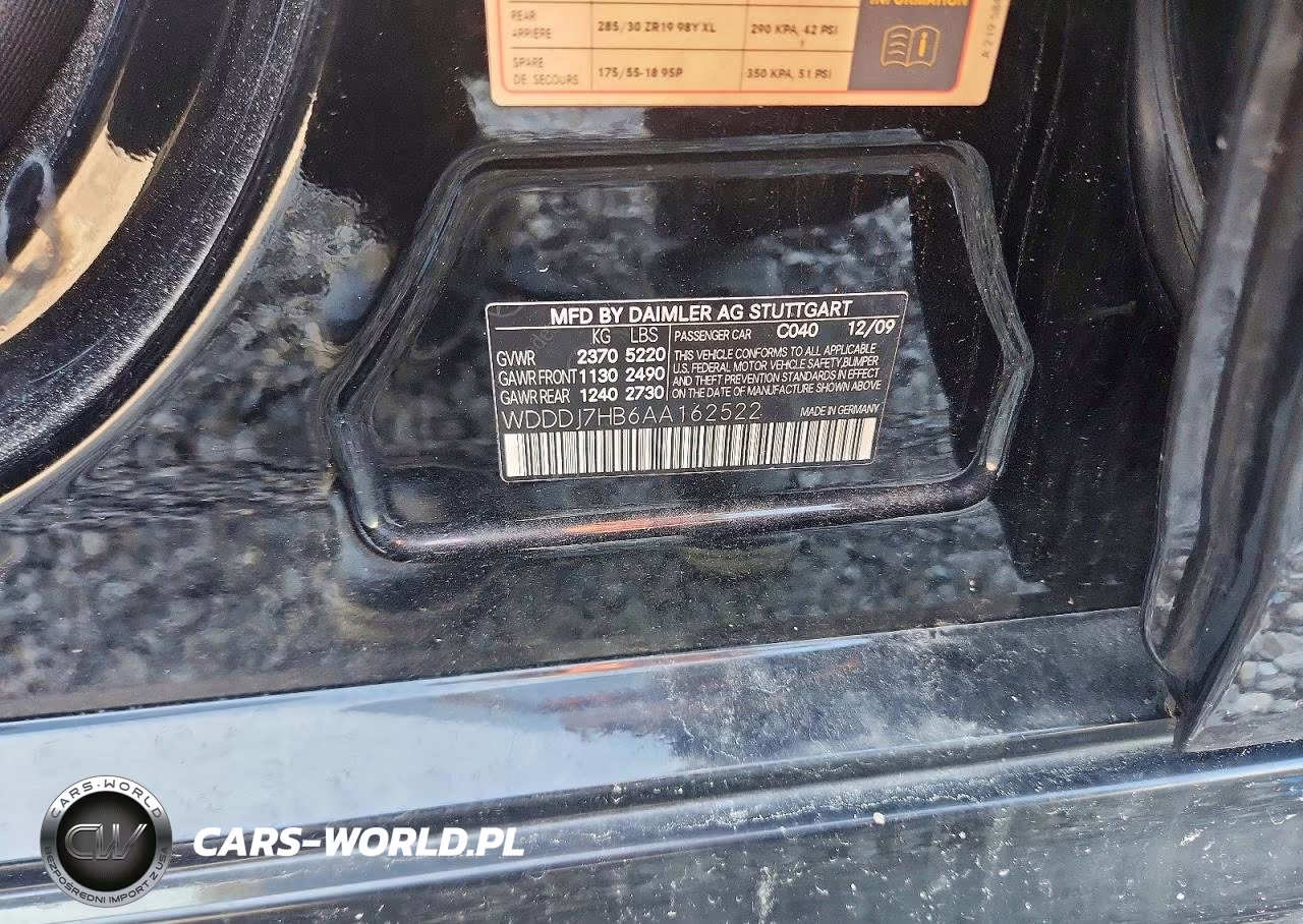 2010 Mercedes-Benz Cls 63 Amg VIN:WDDDJ7HB6AA162522 - 12