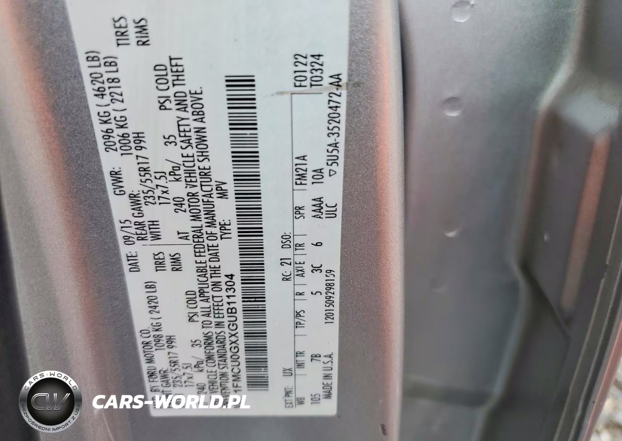 2016 Ford Escape Se VIN:1FMCU0GXXGUB11304 - 13