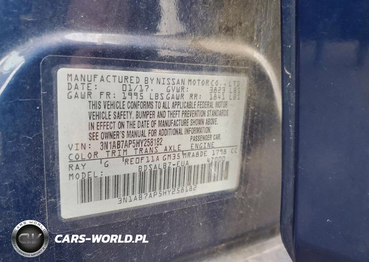 2017 Nissan Sentra S VIN:3N1AB7AP5HY258182 - 12