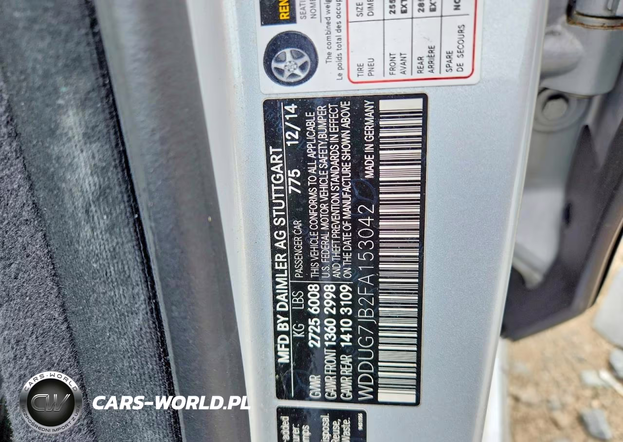 2015 Mercedes-Benz S 63 Amg VIN:WDDUG7JB2FA153042 - 12