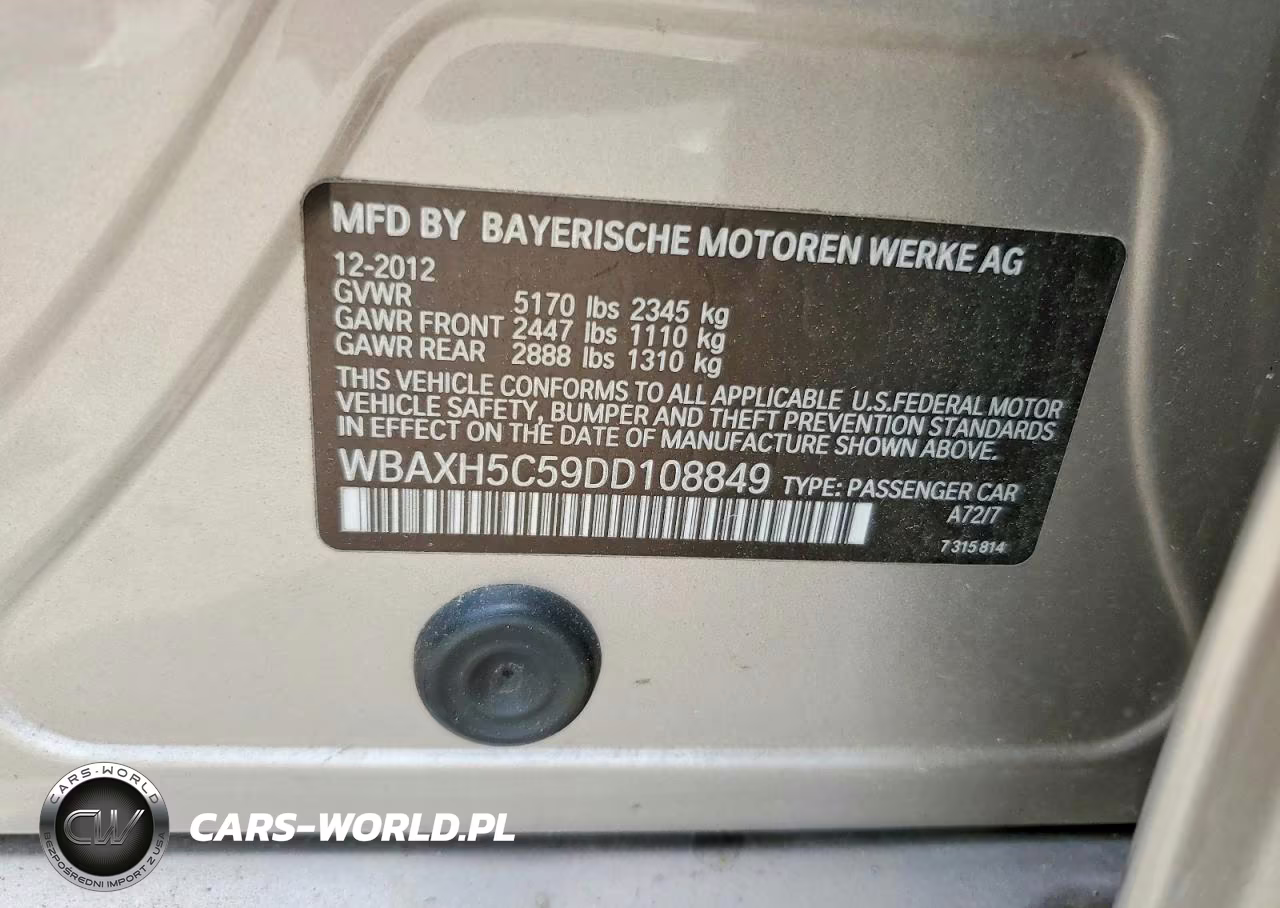 2013 BMW 528 Xi VIN:WBAXH5C59DD108849 - 12