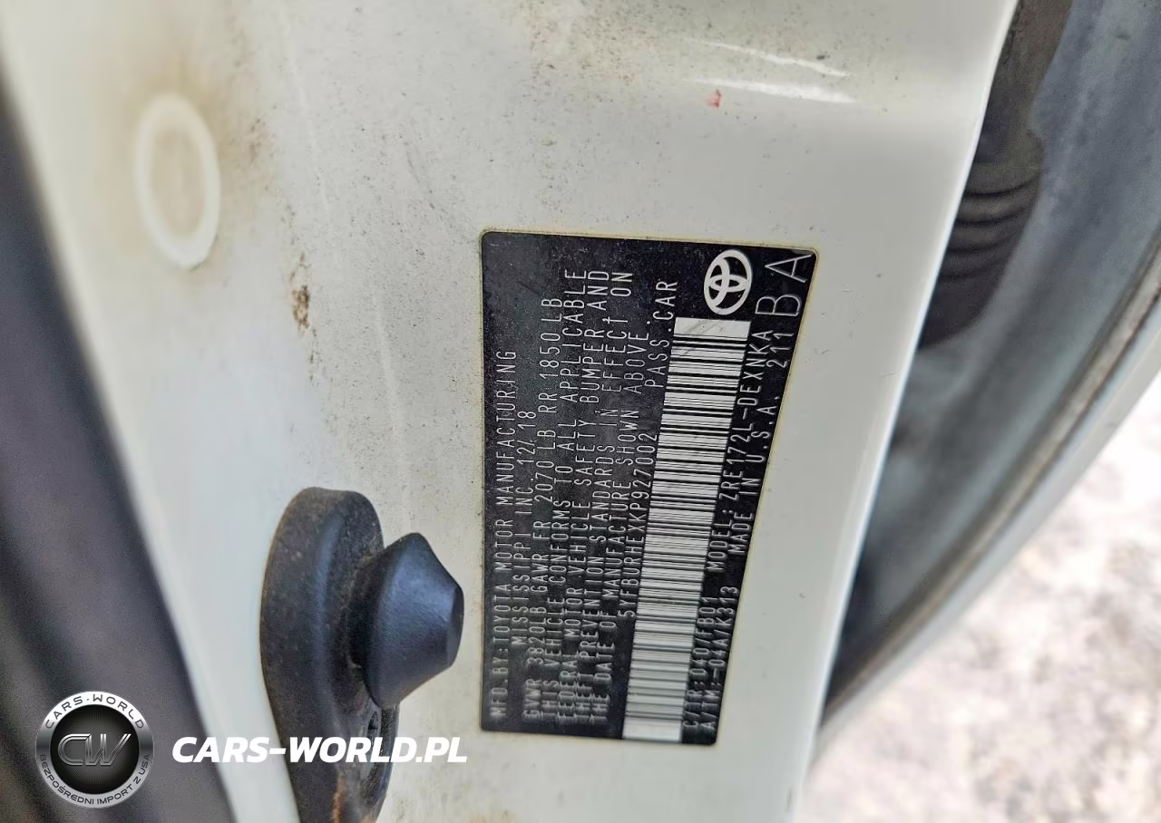 2019 Toyota Corolla Le VIN:5YFBURHEXKP927002 - 12