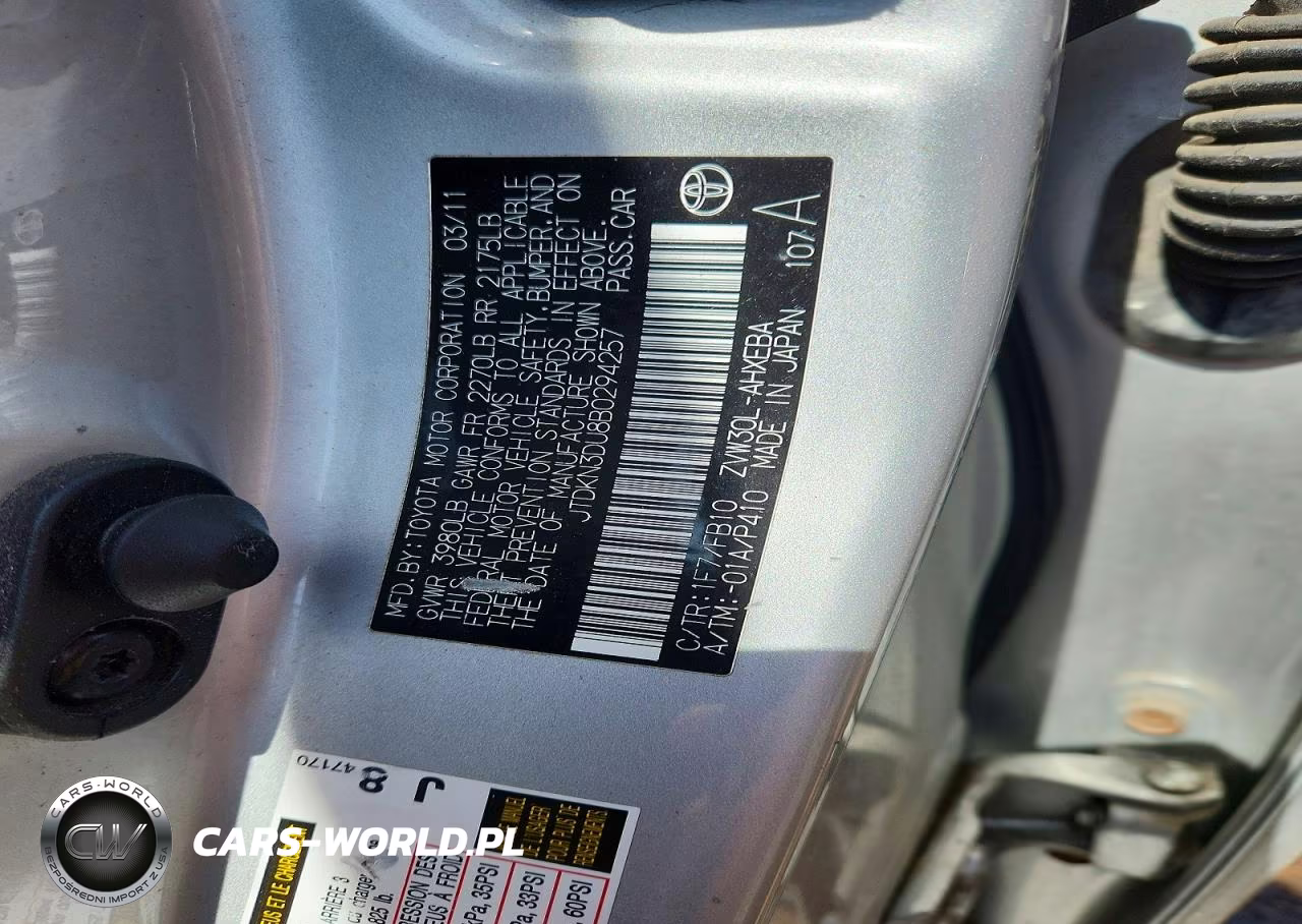 2011 Toyota Prius Two VIN:JTDKN3DU8B0294257 - 12