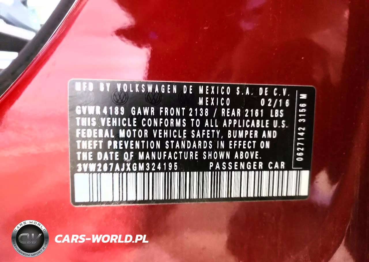 2016 Volkswagen Jetta S VIN:3VW267AJXGM324195 - 12