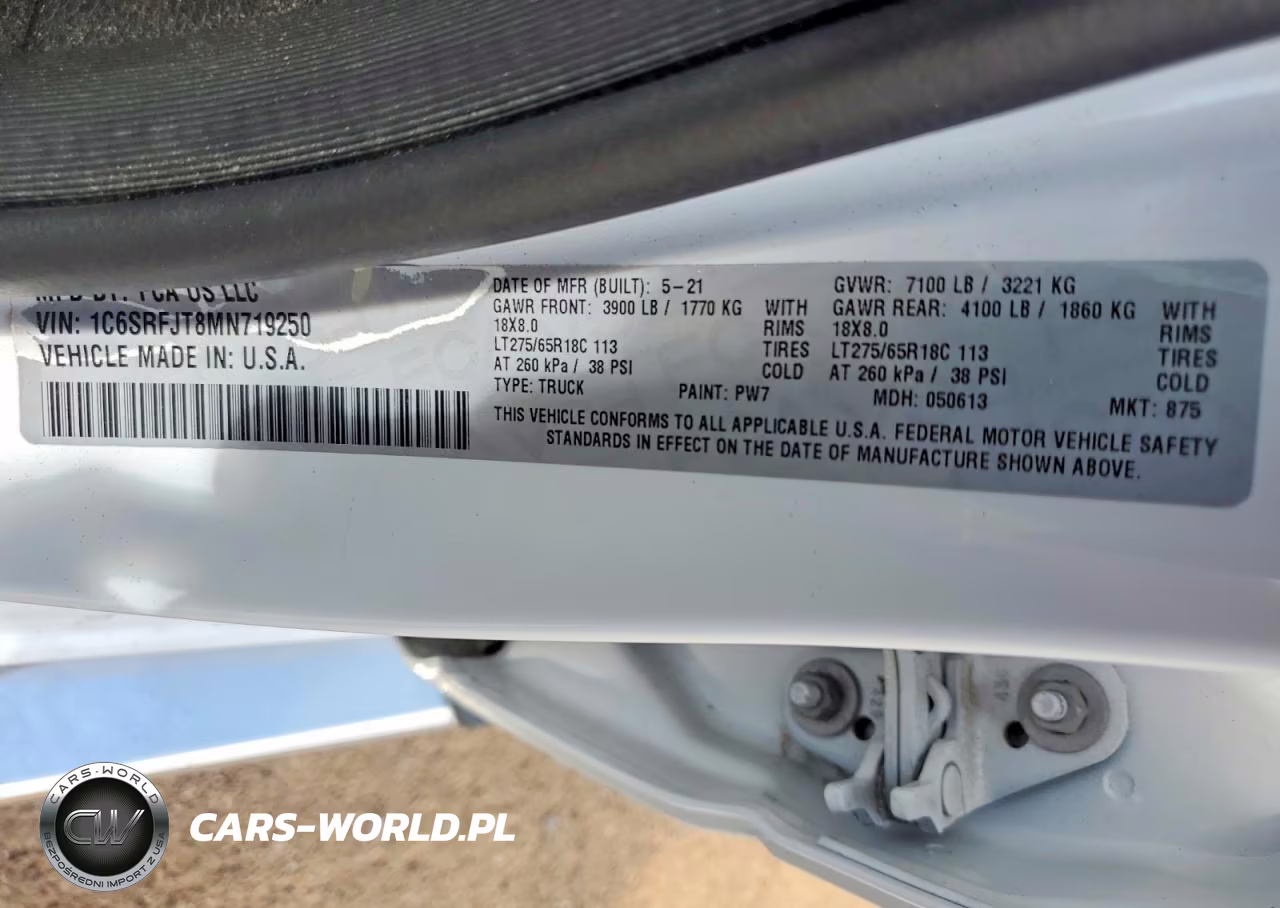 2021 Ram 1500 Laramie VIN:1C6SRFJT8MN719250 - 12