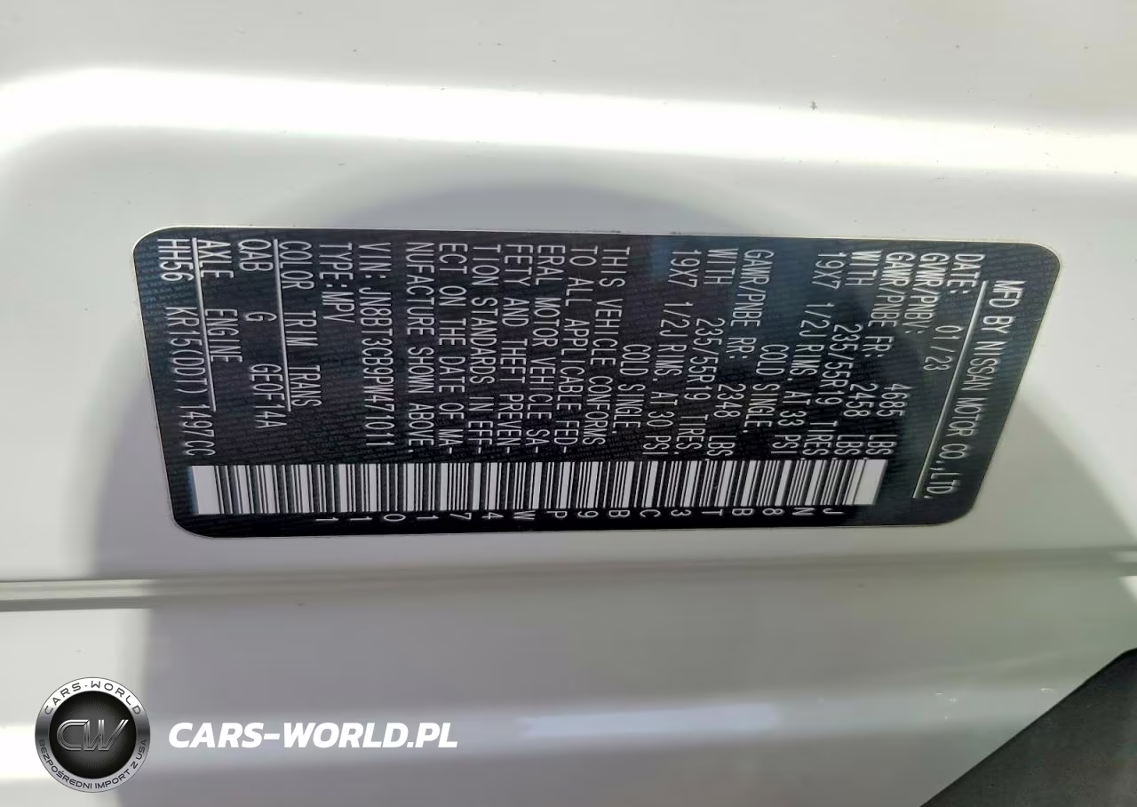 2023 Nissan Rogue Sl VIN:JN8BT3CB9PW471011 - 13