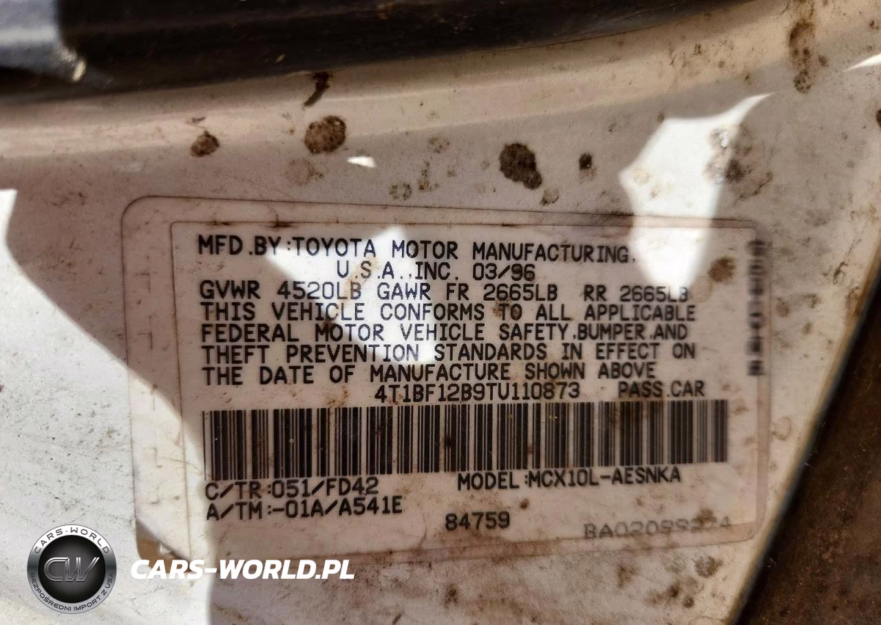 1996 Toyota Avalon Xl VIN:4T1BF12B9TU110873 - 12