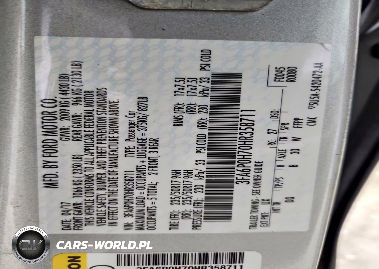 2017 Ford Fusion Se VIN:3FA6P0H70HR358711 - 12