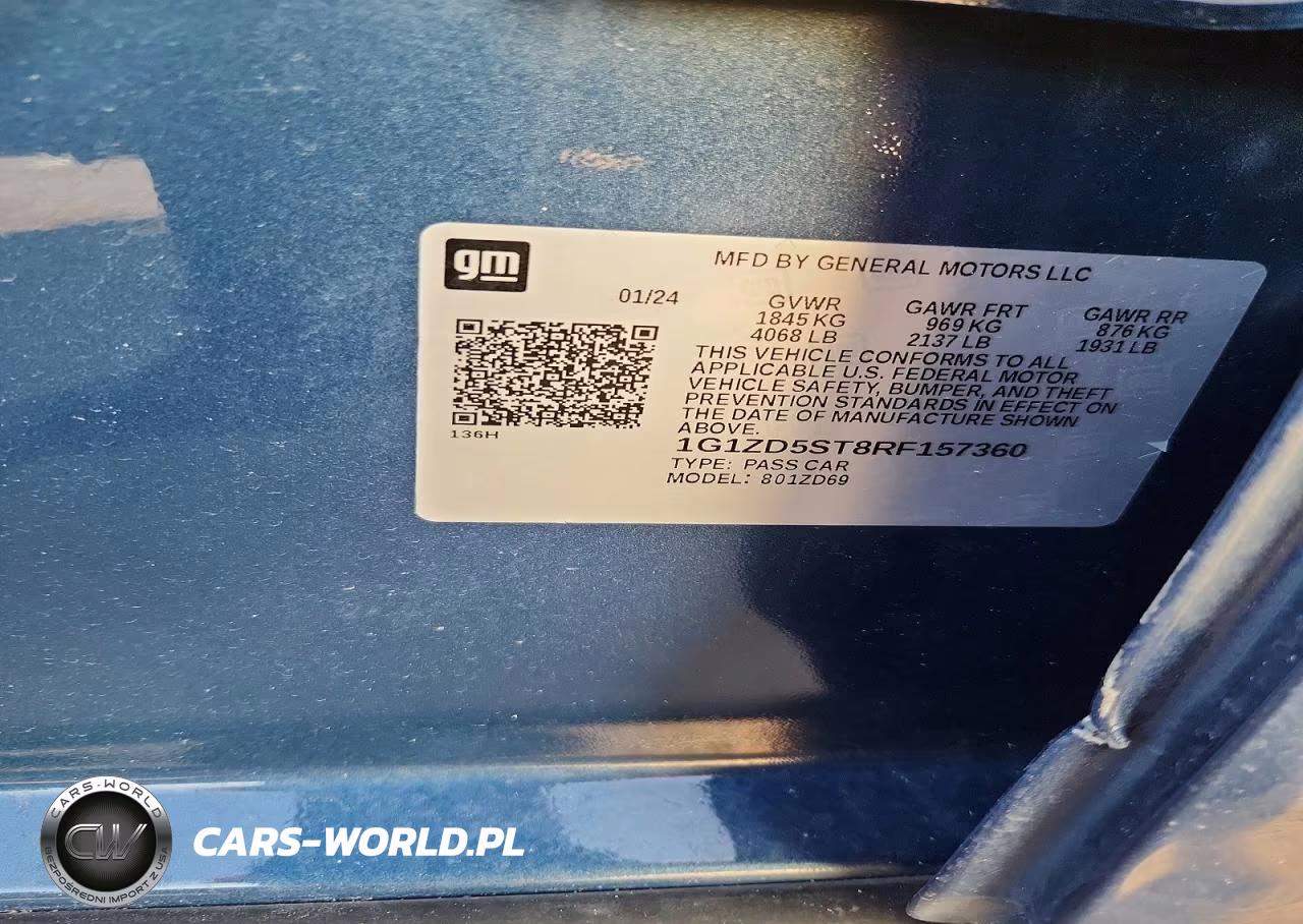 2024 Chevrolet Malibu Lt VIN:1G1ZD5ST8RF157360 - 13