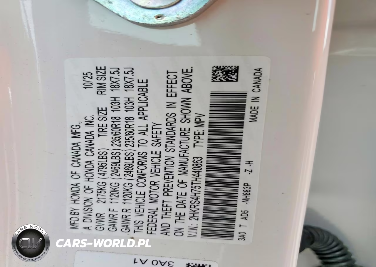 2026 Honda Cr-V Ex-L Awd VIN:2HKRS4H75TH440863 - 13