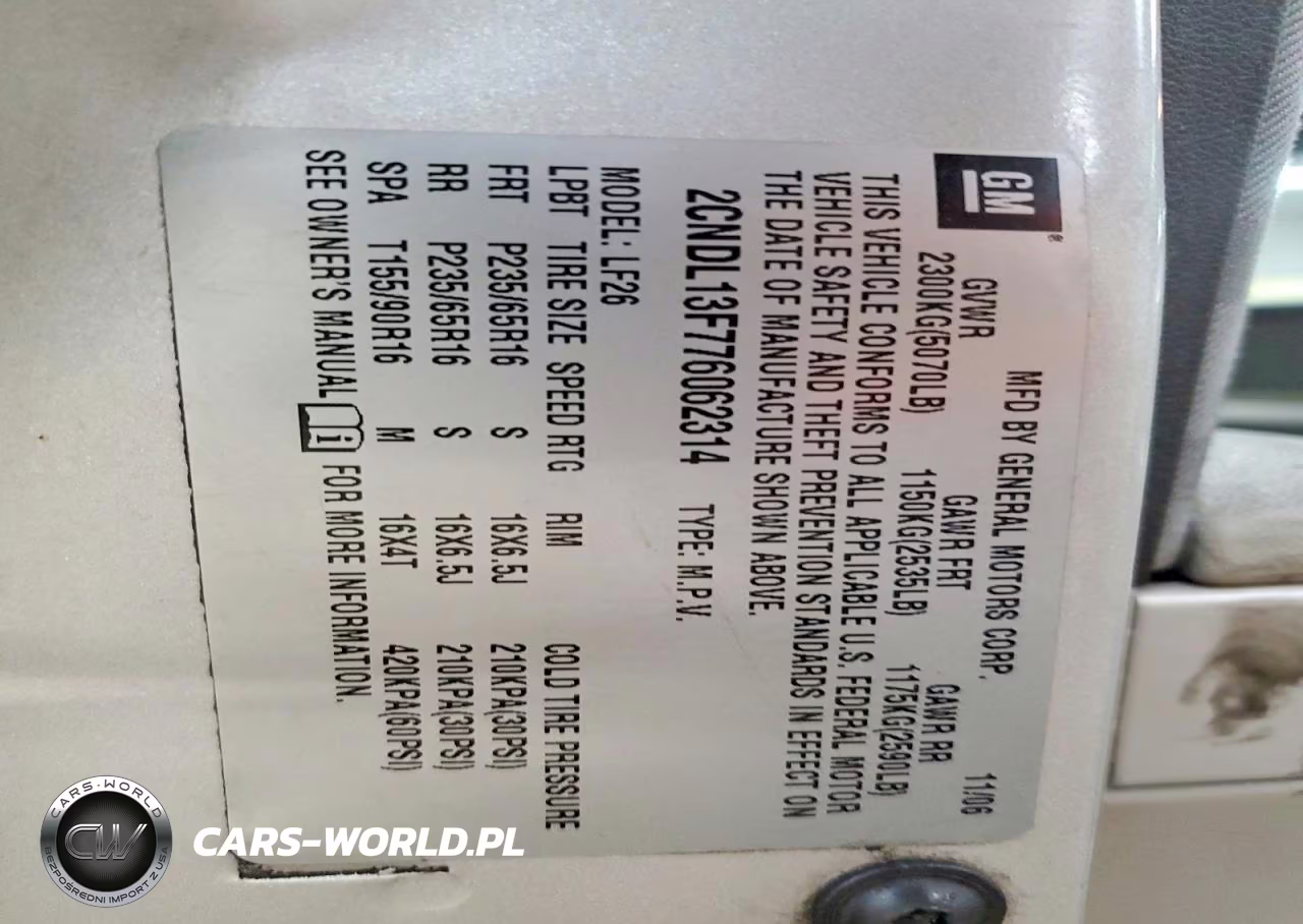 2007 Chevrolet Equinox Ls VIN:2CNDL13F776062314 - 13