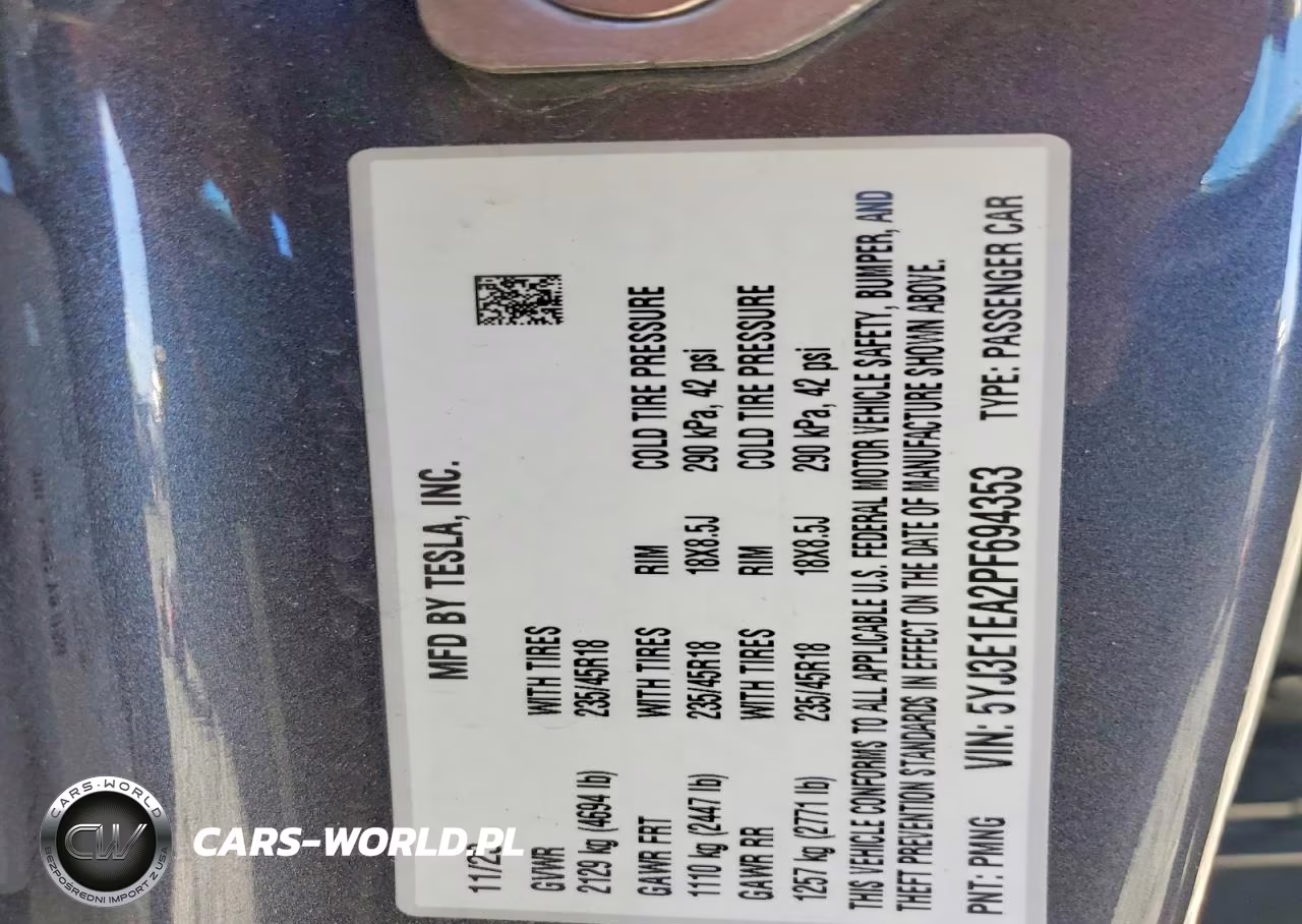 2023 Tesla Model 3 VIN:5YJ3E1EA2PF694353 - 12