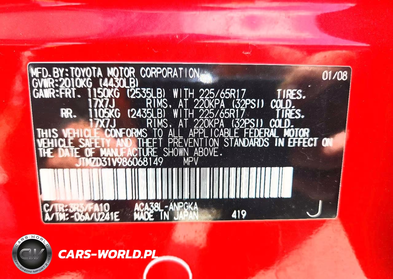 2008 Toyota Rav4 Limited VIN:JTMZD31V986068149 - 13