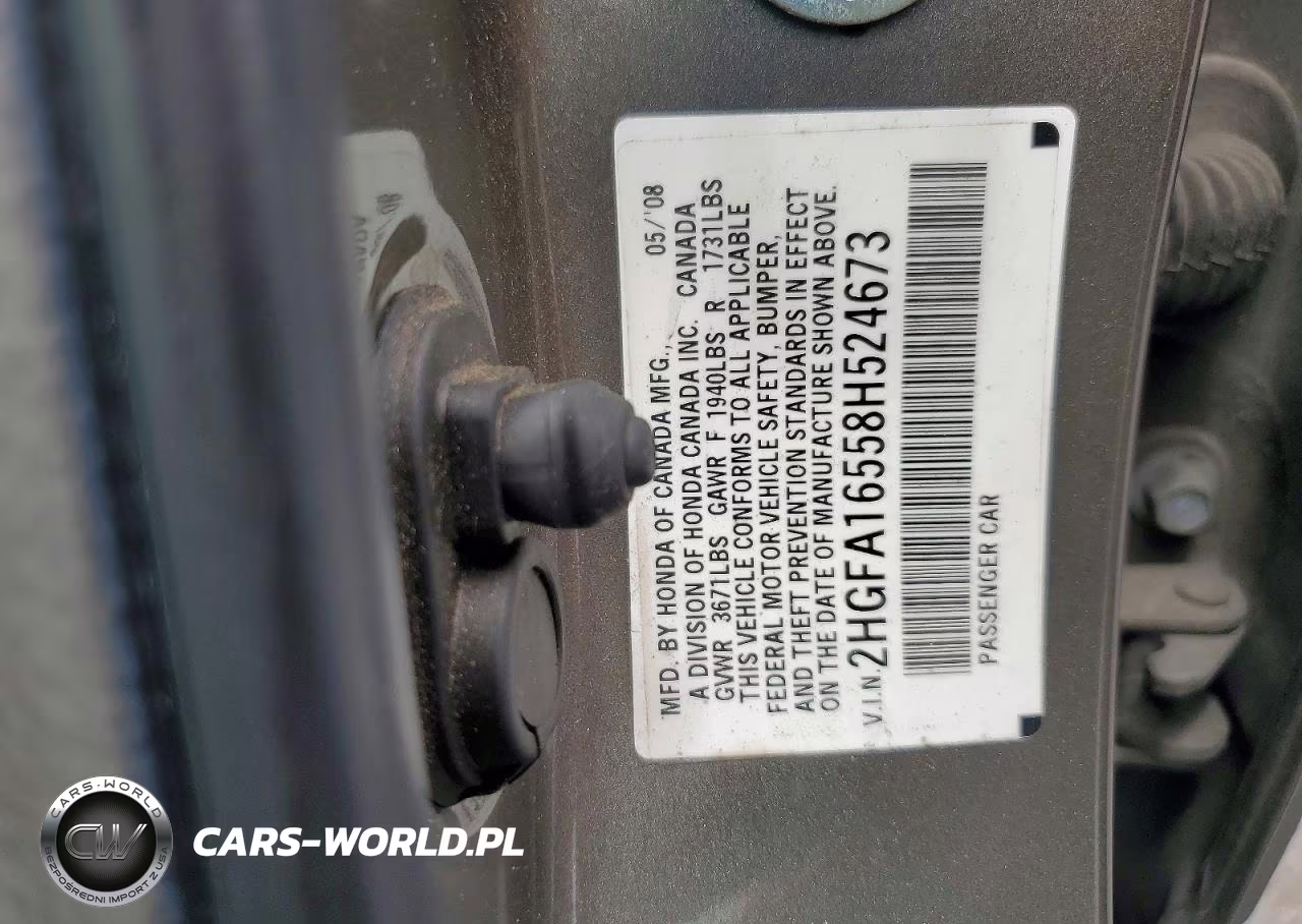 2008 Honda Civic Lx VIN:2HGFA16558H524673 - 12