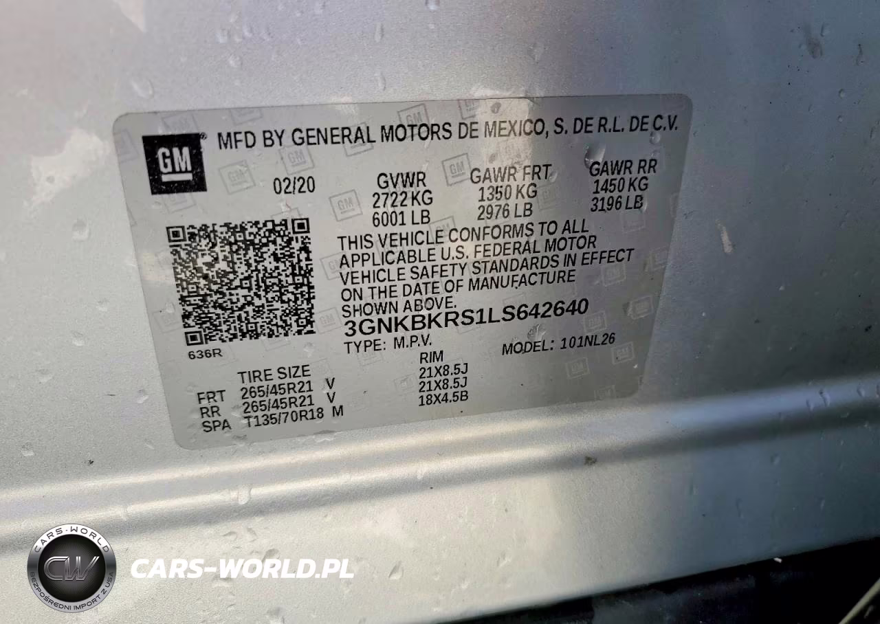 2020 Chevrolet Blazer Rs VIN:3GNKBKRS1LS642640 - 13